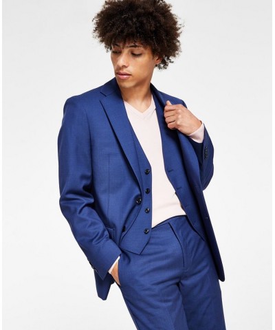 Men's Infinite Stretch Solid Slim Fit Suit Separates Blue $88.80 Suits