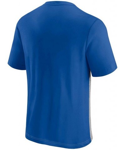 Men's Royal, Heathered Gray Buffalo Bills Throwback Colorblock T-shirt $19.60 T-Shirts