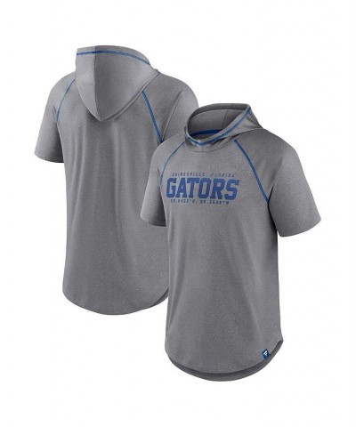 Men's Branded Heathered Gray Florida Gators Four Relay Poly Hooded T-shirt $23.50 T-Shirts