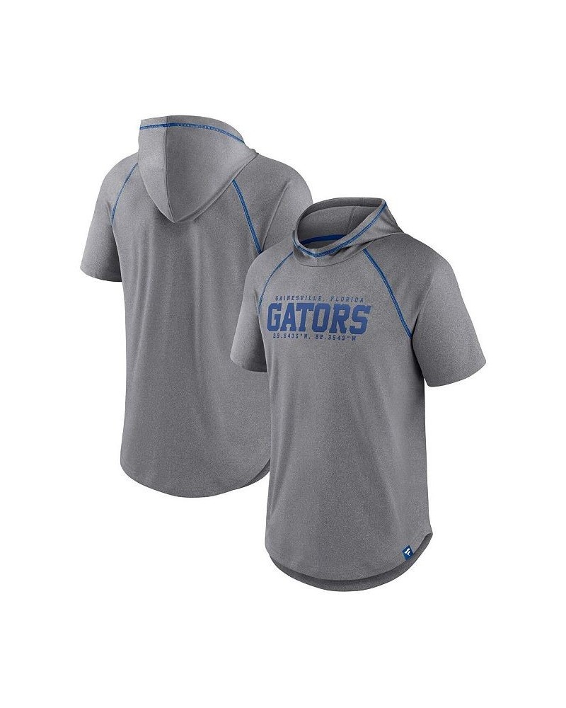 Men's Branded Heathered Gray Florida Gators Four Relay Poly Hooded T-shirt $23.50 T-Shirts