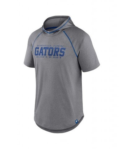 Men's Branded Heathered Gray Florida Gators Four Relay Poly Hooded T-shirt $23.50 T-Shirts