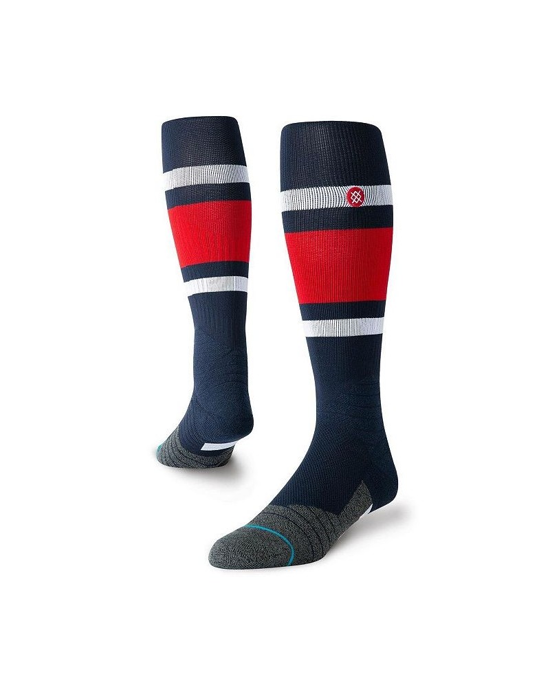 Men's Navy Atlanta Braves Stripe Diamond Pro Over The Calf Socks $20.39 Socks