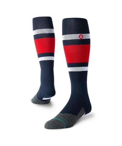 Men's Navy Atlanta Braves Stripe Diamond Pro Over The Calf Socks $20.39 Socks