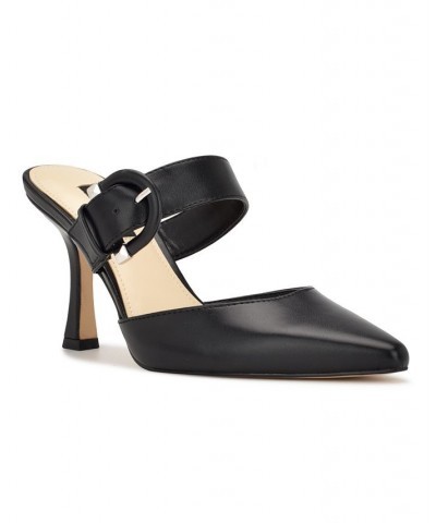 Women's Sanra Slip-on Heeled Mules Black $54.45 Shoes