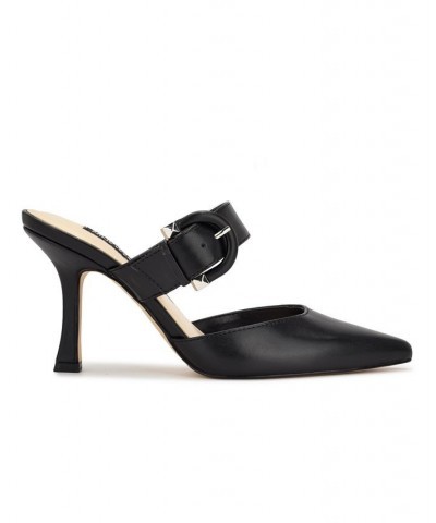 Women's Sanra Slip-on Heeled Mules Black $54.45 Shoes