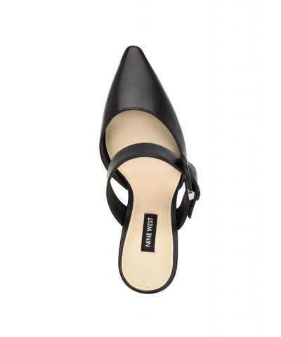 Women's Sanra Slip-on Heeled Mules Black $54.45 Shoes