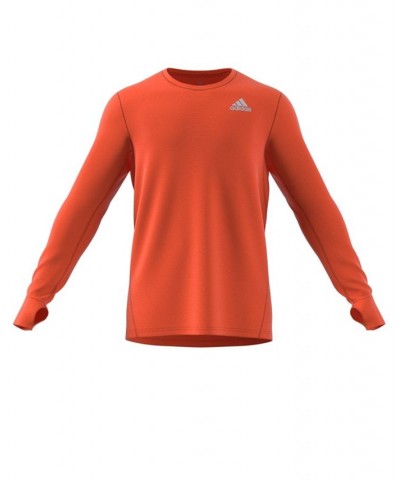 Men's Own The Run Regular-Fit Long-Sleeve Performance T-Shirt Orange $27.00 T-Shirts