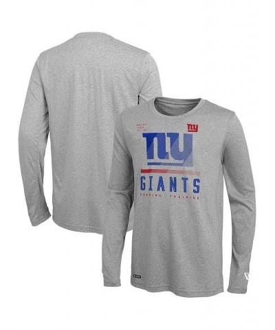 Men's Heathered Gray New York Giants Combine Authentic Red Zone Long Sleeve T-shirt $20.51 T-Shirts