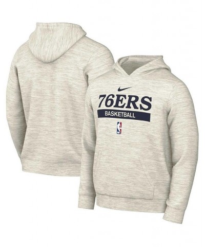 Men's Ash Philadelphia 76ers 2022/23 Spotlight On-Court Practice Performance Pullover Hoodie $42.30 Sweatshirt