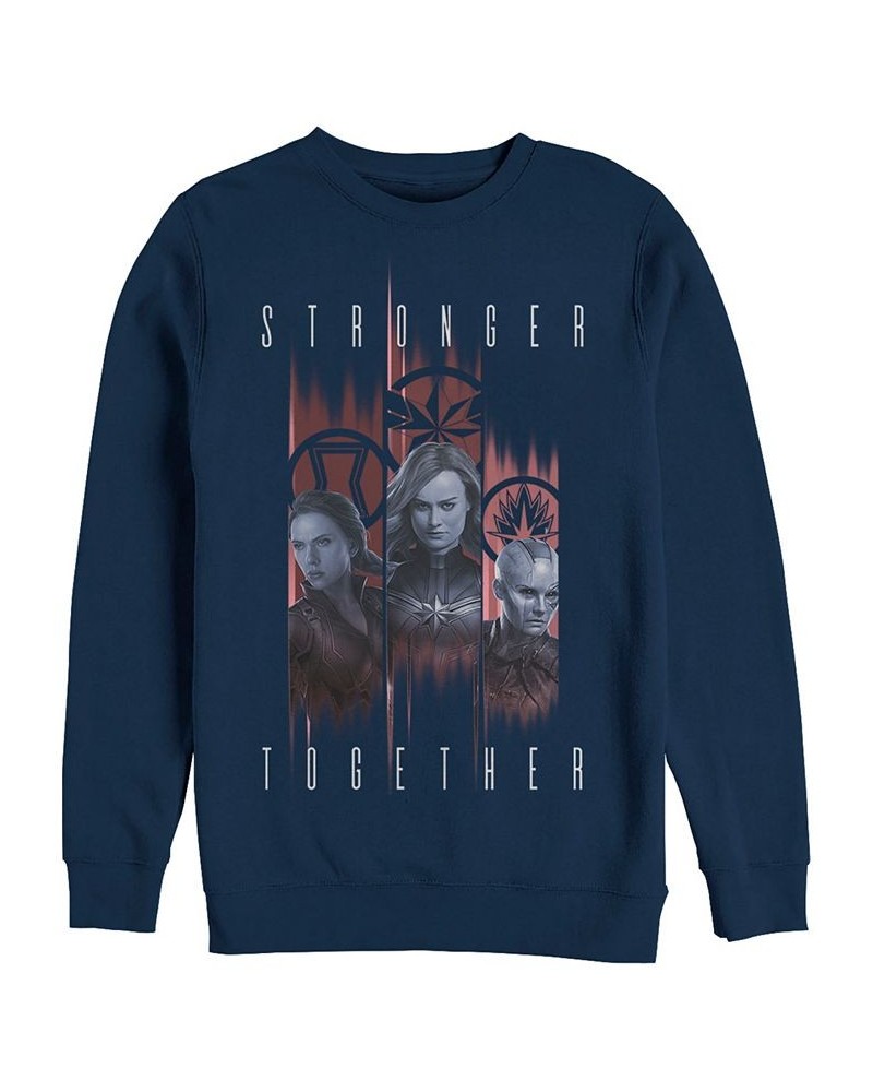 Marvel Men's Avengers Endgame Stronger Together Panel Portraits, Crewneck Fleece Blue $24.20 Sweatshirt