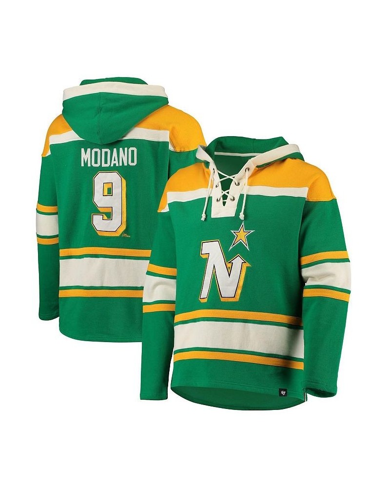 Men's '47 Mike Modano Kelly Green Minnesota North Stars Retired Player Name & Number Lacer Pullover Hoodie $47.58 Sweatshirt