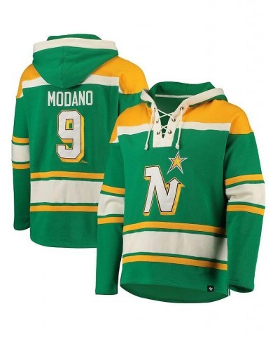 Men's '47 Mike Modano Kelly Green Minnesota North Stars Retired Player Name & Number Lacer Pullover Hoodie $47.58 Sweatshirt