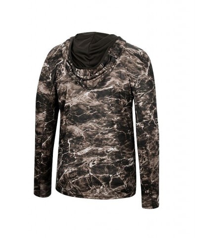 Men's Black Miami Hurricanes Mossy Oak SPF 50 Performance Long Sleeve Hoodie T-shirt $29.25 T-Shirts