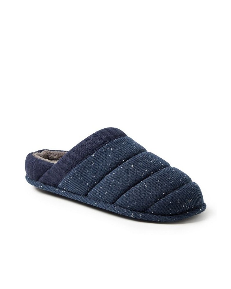 Men's Aiden Flecked Waffle Knit Clog Slippers Blue $29.64 Shoes