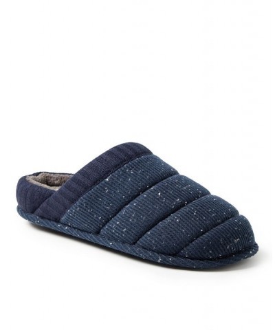 Men's Aiden Flecked Waffle Knit Clog Slippers Blue $29.64 Shoes