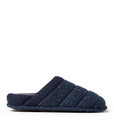 Men's Aiden Flecked Waffle Knit Clog Slippers Blue $29.64 Shoes