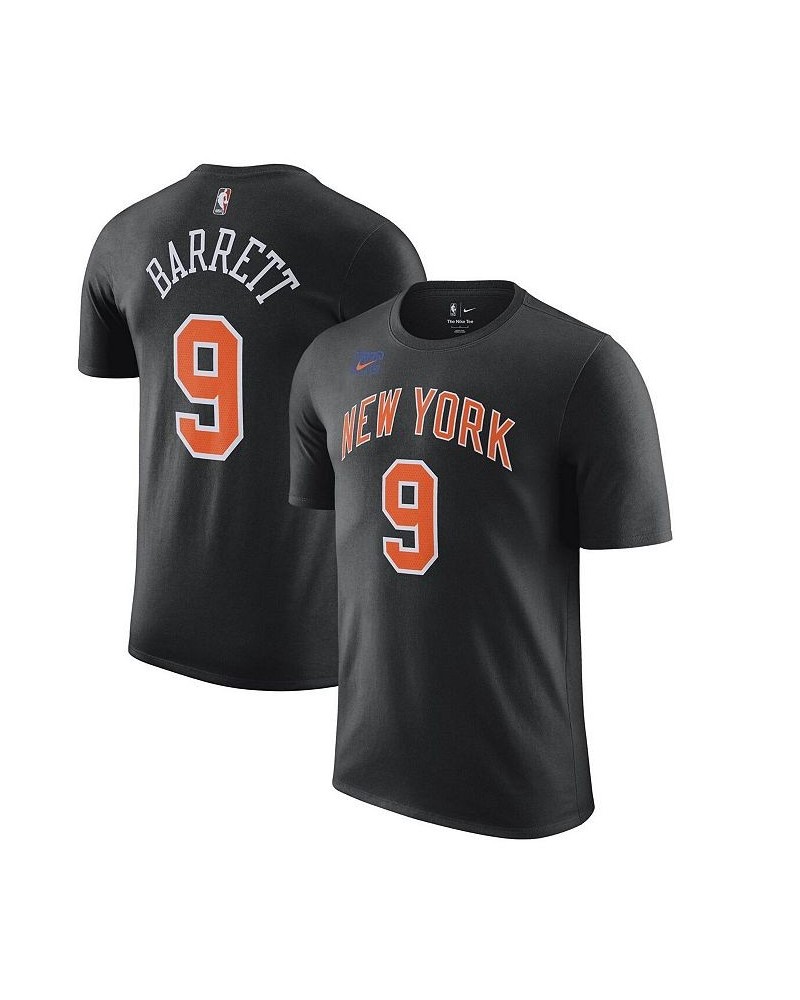 Men's RJ Barrett Black New York Knicks 2022/23 City Edition Name and Number T-shirt $17.28 T-Shirts