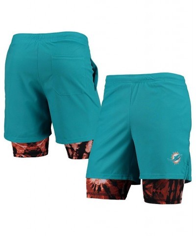 Men's Aqua Miami Dolphins Running Shorts $32.93 Shorts