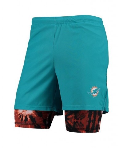 Men's Aqua Miami Dolphins Running Shorts $32.93 Shorts