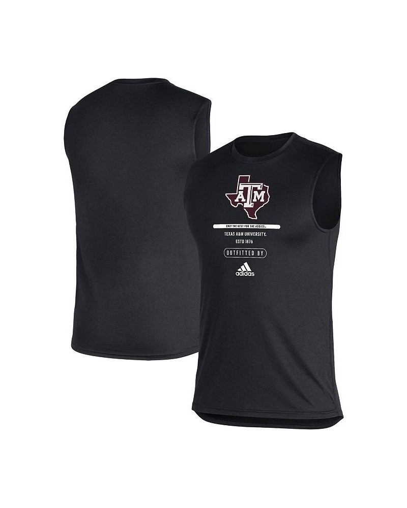 Men's Black Texas A&M Aggies Sideline Locker Tag AEROREADY Creator Sleeveless T-shirt $18.72 T-Shirts