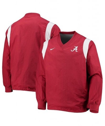 Men's Crimson Alabama Crimson Tide Rev Pullover Windbreaker Jacket $44.00 Jackets