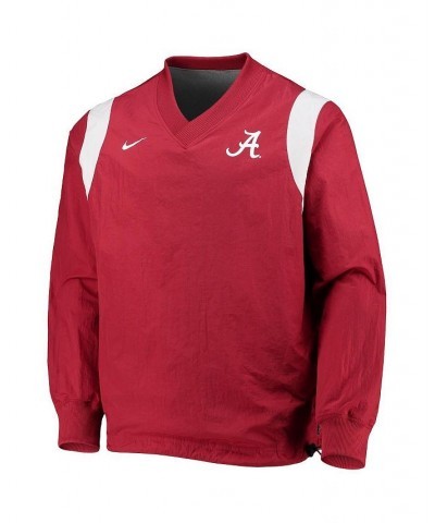 Men's Crimson Alabama Crimson Tide Rev Pullover Windbreaker Jacket $44.00 Jackets