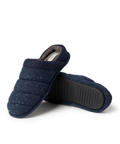 Men's Aiden Flecked Waffle Knit Clog Slippers Blue $29.64 Shoes