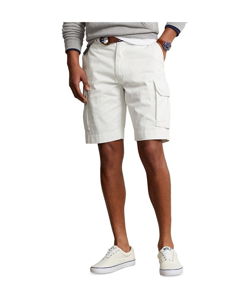 Men's 10-1/2-Inch Relaxed Fit Twill Cargo Shorts White $39.06 Shorts