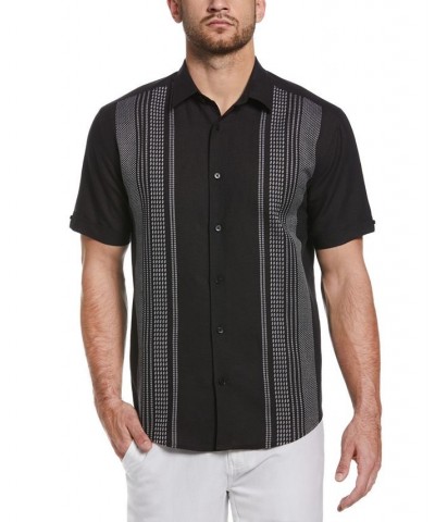 Men's Textured Panel Shirt Black $20.58 Shirts