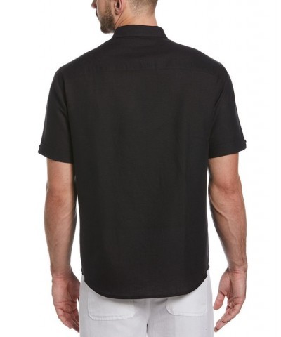 Men's Textured Panel Shirt Black $20.58 Shirts