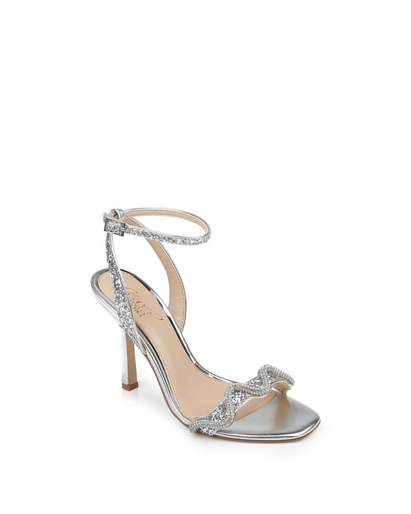 Women's Gemma Evening Sandals Silver $47.73 Shoes