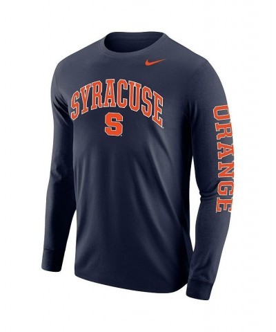 Men's Navy Syracuse Orange Arch and Logo Two-Hit Long Sleeve T-shirt $27.49 T-Shirts