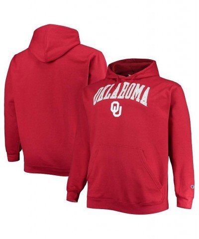 Men's Crimson Oklahoma Sooners Big and Tall Arch Over Logo Powerblend Pullover Hoodie $41.24 Sweatshirt