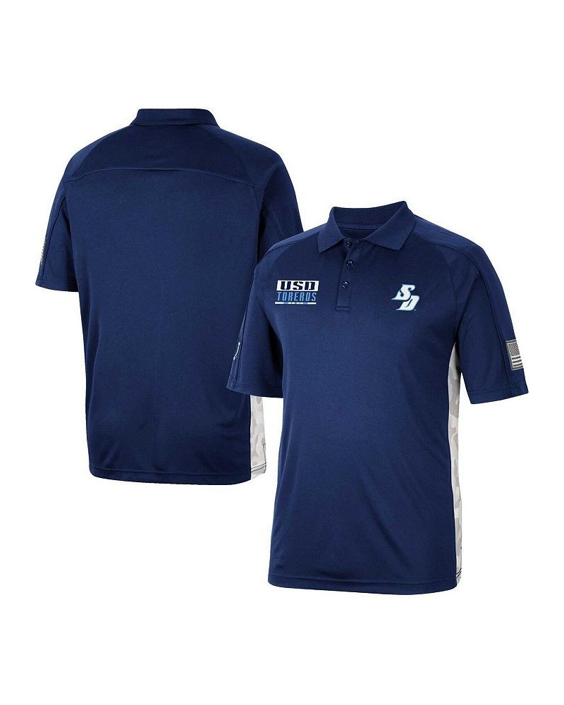 Men's Navy San Diego Toreros OHT Military-Inspired Appreciation Snow Camo Polo Shirt $30.00 Polo Shirts