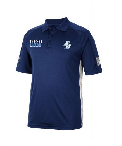 Men's Navy San Diego Toreros OHT Military-Inspired Appreciation Snow Camo Polo Shirt $30.00 Polo Shirts