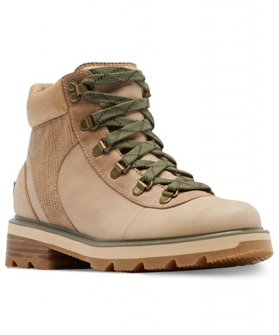 Women's Lennox Hiker Lace-Up Waterproof Booties Tan/Beige $39.57 Shoes