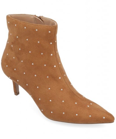 Women's Rossia Studded Bootie Tan $62.40 Shoes