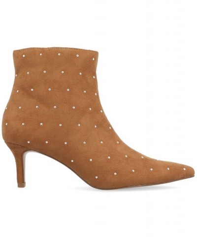 Women's Rossia Studded Bootie Tan $62.40 Shoes