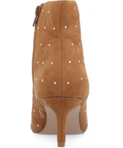 Women's Rossia Studded Bootie Tan $62.40 Shoes