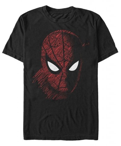 Marvel Men's Spider Man Far From Home Tech Big Face, Short Sleeve T-shirt Black $17.50 T-Shirts