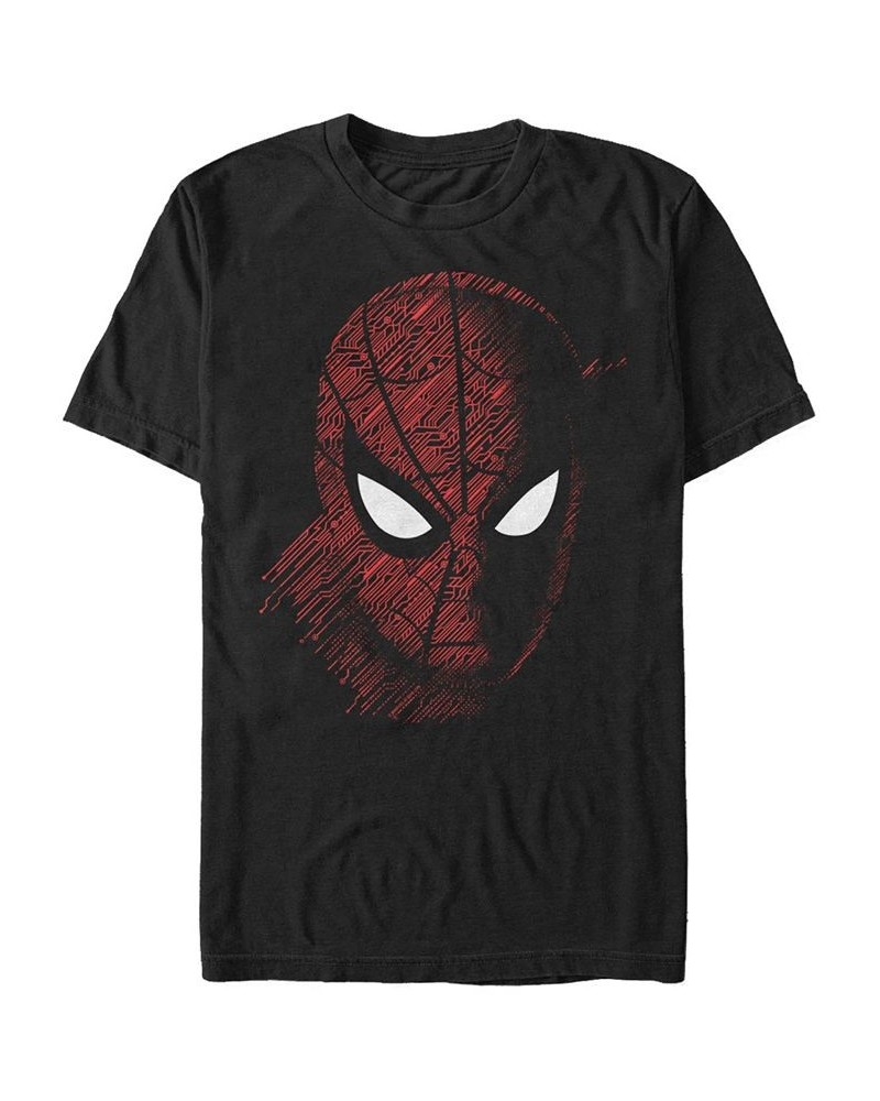 Marvel Men's Spider Man Far From Home Tech Big Face, Short Sleeve T-shirt Black $17.50 T-Shirts