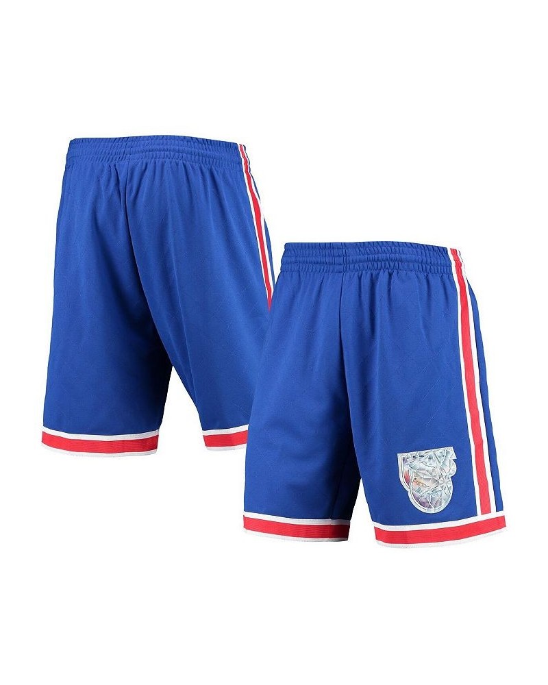 Men's Blue New Jersey Nets 1993 Hardwood Classics 75th Anniversary Swingman Shorts $78.20 Shorts