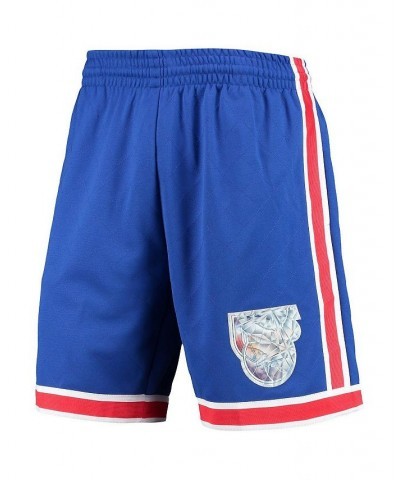 Men's Blue New Jersey Nets 1993 Hardwood Classics 75th Anniversary Swingman Shorts $78.20 Shorts