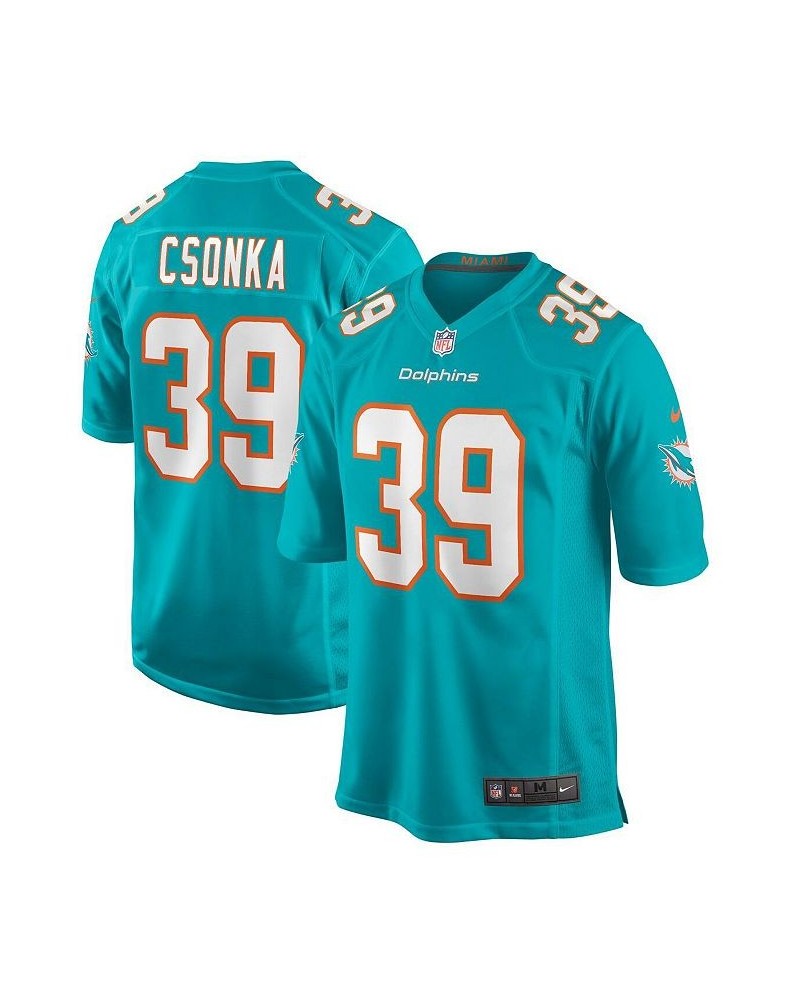 Men's Larry Csonka Aqua Miami Dolphins Game Retired Player Jersey $47.08 Jersey