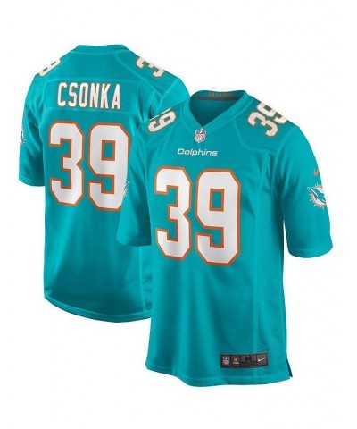 Men's Larry Csonka Aqua Miami Dolphins Game Retired Player Jersey $47.08 Jersey