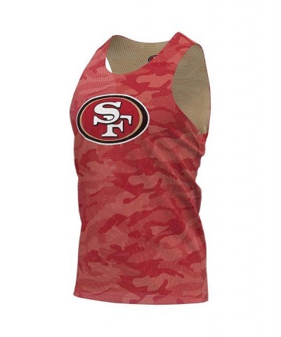 Men's Scarlet, Gold San Francisco 49ers Reversible Mesh Tank Top $23.50 T-Shirts