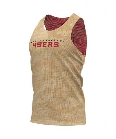 Men's Scarlet, Gold San Francisco 49ers Reversible Mesh Tank Top $23.50 T-Shirts