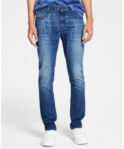 Men's Skinny-Fit Medium Wash Jeans Blue $23.99 Jeans