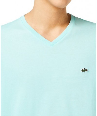 Men’s V-Neck Pima Cotton Tee Shirt Pastille Mint $31.50 T-Shirts