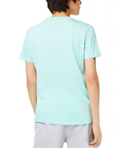 Men’s V-Neck Pima Cotton Tee Shirt Pastille Mint $31.50 T-Shirts